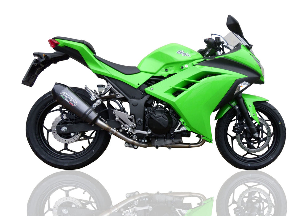 GPR Exhaust System Kawasaki Ninja 300R 2012-2017, Gpe Ann. Poppy, Slip-on Exhaust Including Removable DB Killer and Link Pipe