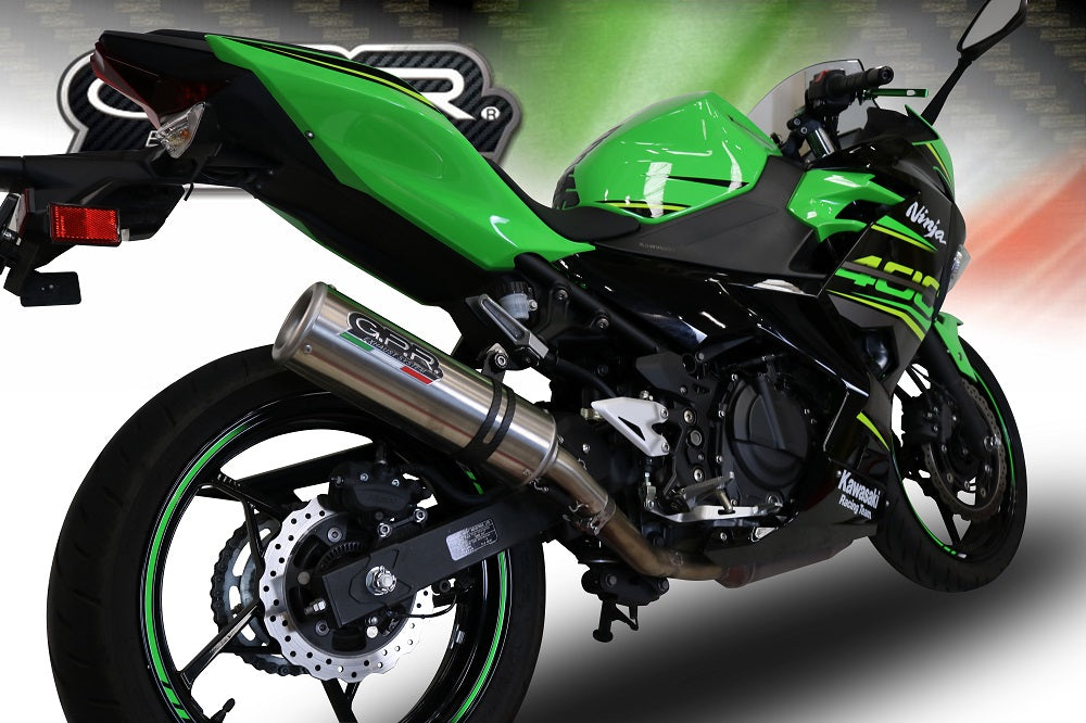 GPR Exhaust System Kawasaki Z400 2023-2024, M3 Inox , Slip-on Exhaust Including Removable DB Killer and Link Pipe