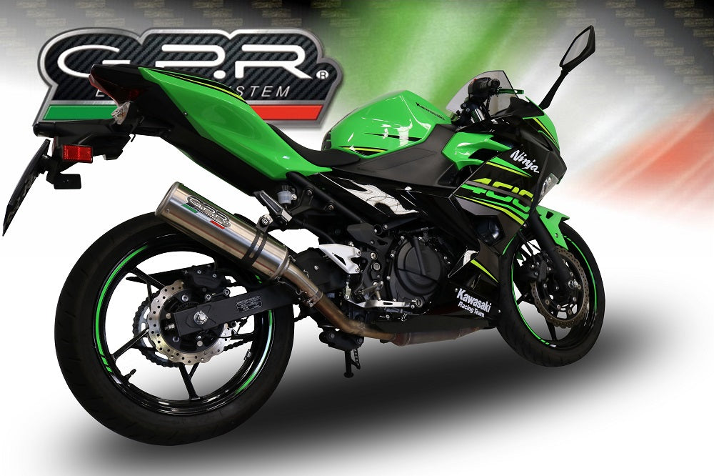 GPR Exhaust System Kawasaki Ninja 400 2023-2024, M3 Inox , Slip-on Exhaust Including Removable DB Killer and Link Pipe