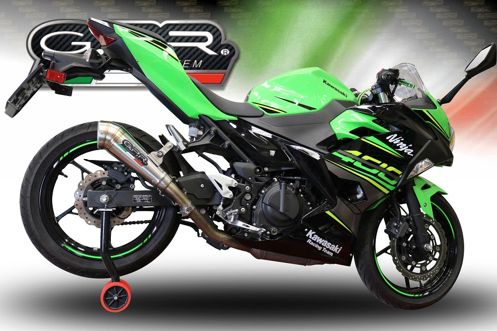 GPR Exhaust System Kawasaki Z400 2023-2024, Powercone Evo, Slip-on Exhaust Including Removable DB Killer and Link Pipe