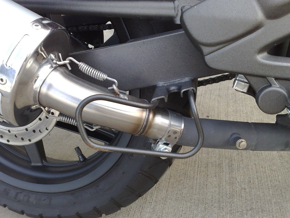 GPR Exhaust System Kymco Quannon 125 2007-2016, Satinox , Slip-on Exhaust Including Removable DB Killer and Link Pipe
