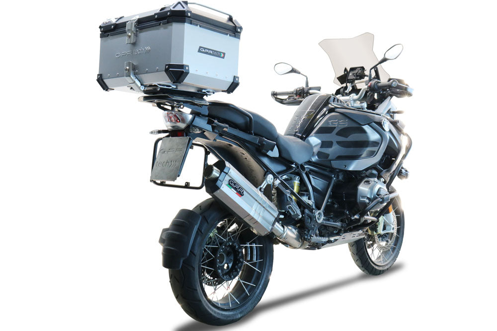 Bmw R 1250 Gs - Adventure 2021-2023 GPR TECH 55 L Aluminum Top Case in Silver with Specific Plate Included