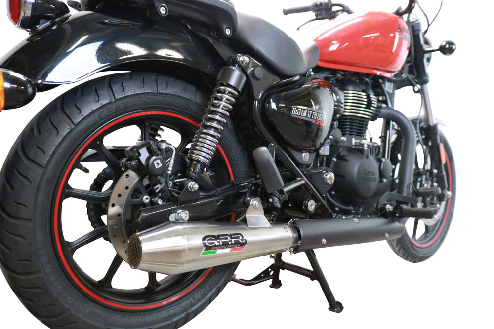 GPR Exhaust System Royal Enfield Meteor 350 2021-2023, Ultracone, Slip-on Exhaust Including Link Pipe