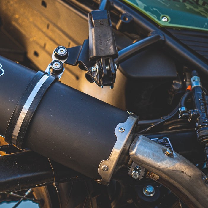 GPR Exhaust System Royal Enfield Himalayan 410 2021-2023, Furore Nero, Slip-on Exhaust Including Link Pipe and Removable DB Killer