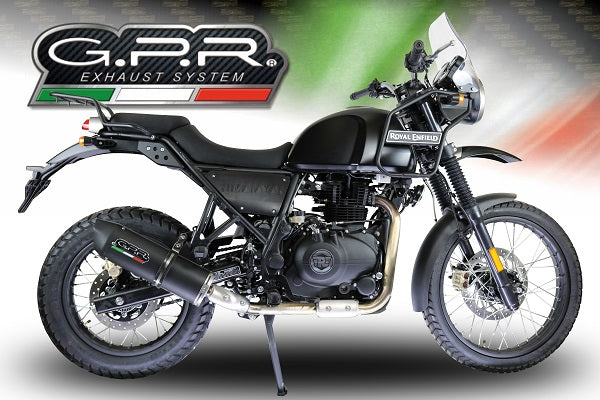 GPR Exhaust System Royal Enfield Himalayan 410 2021-2023, Furore Poppy, Slip-on Exhaust Including Link Pipe and Removable DB Killer
