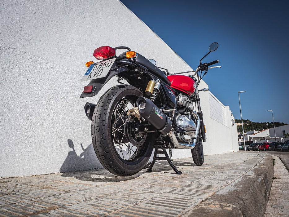 GPR Exhaust System Royal Enfield Interceptor 650 2019-2020, Furore Evo4 Nero, Dual slip-on Exhausts Including Removable DB Killers and Link Pipes