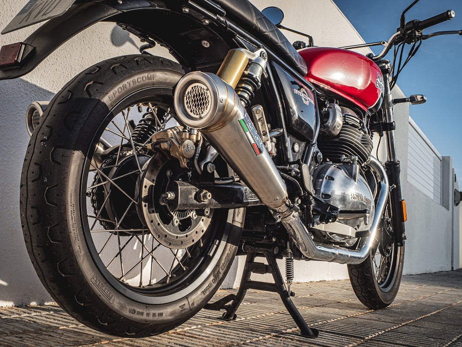 GPR Exhaust System Royal Enfield Continental 650 2019-2020, Powercone Evo, Dual slip-on Exhausts Including Removable DB Killers and Link Pipes