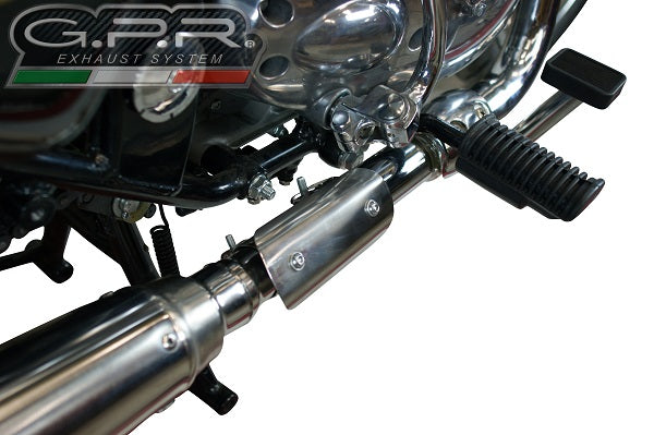 GPR Exhaust System Royal Enfield Classic / Bullet Efi 500 2017-2020, Satinox , Slip-on Exhaust Including Link Pipe and Removable DB Killer