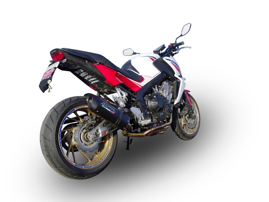 GPR Exhaust System Honda CB650F 2017-2018, Furore Evo4 Nero, Full System Exhaust, Including Removable DB Killer