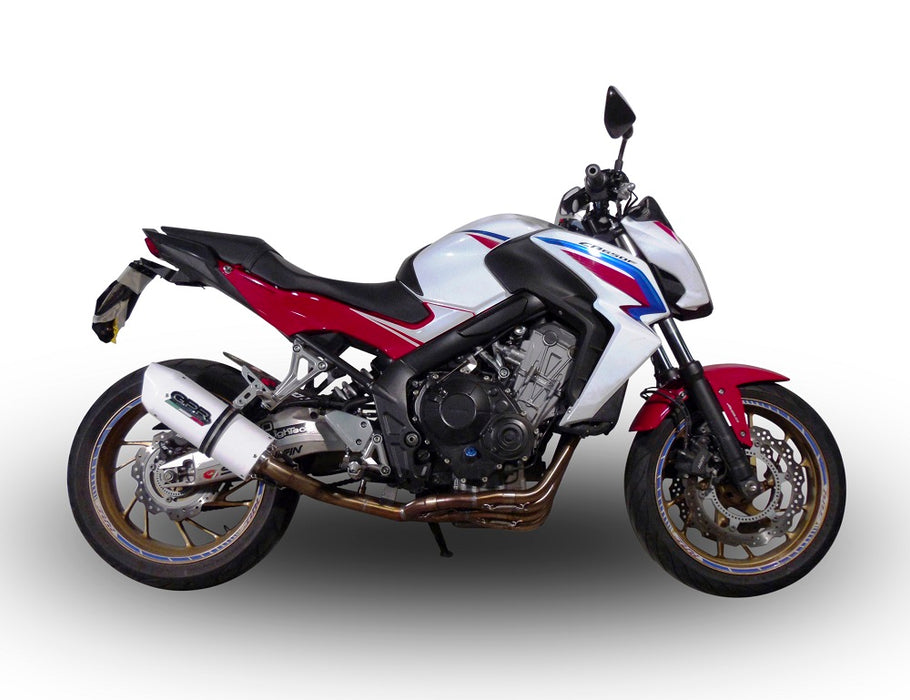 GPR Exhaust System Honda CB650F 2014-2016, Albus Ceramic, Full System Exhaust, Including Removable DB Killer