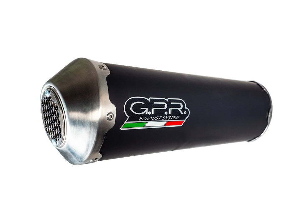 GPR Exhaust for Aprilia Atlantic 300 2010-2014, Evo4 Road, Slip-on Exhaust Including Removable DB Killer and Link Pipe