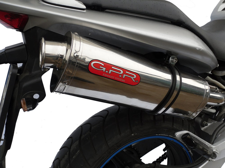 GPR Exhaust System Honda Hornet CB600F 1998-2002, Trioval, Slip-on Exhaust Including Removable DB Killer and Link Pipe