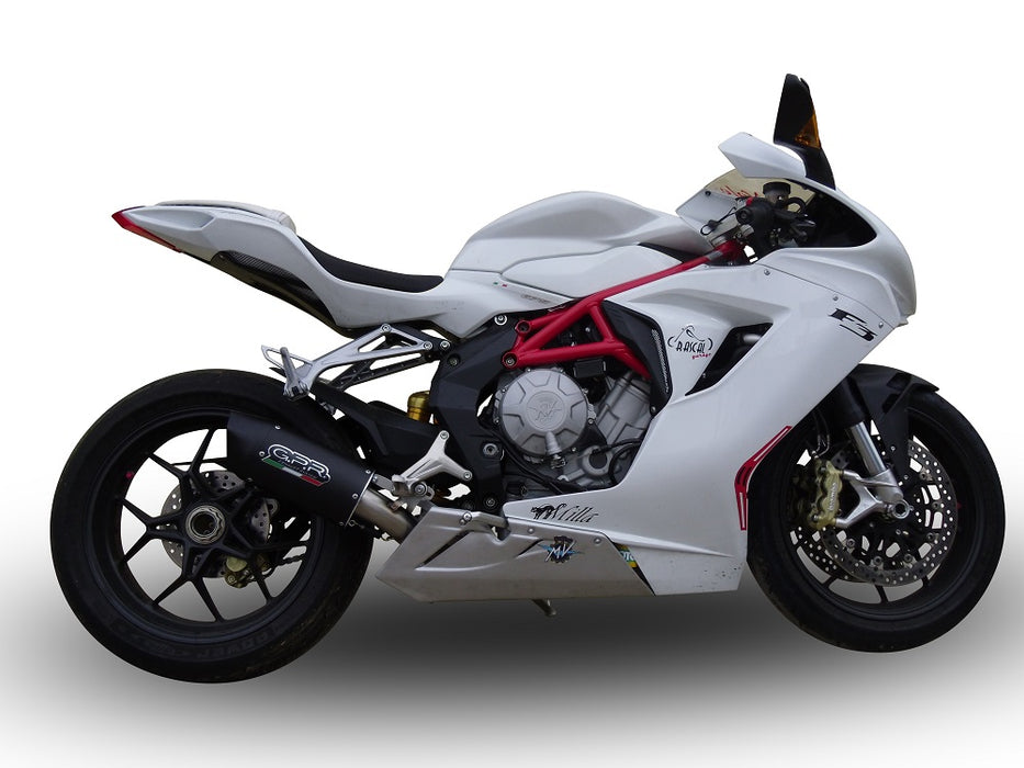 GPR Exhaust System Mv Agusta Brutale 675 2012-2015, Furore Nero, Slip-on Exhaust Including Removable DB Killer and Link Pipe