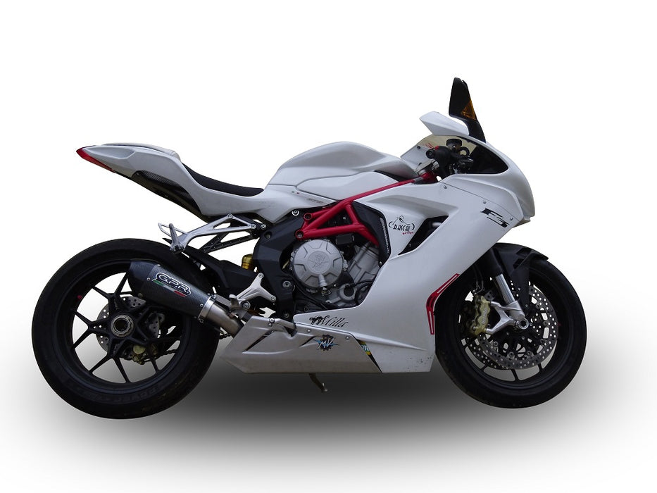 GPR Exhaust System Mv Agusta F3 675 2012-2016, Gpe Ann. Poppy, Slip-on Exhaust Including Removable DB Killer and Link Pipe