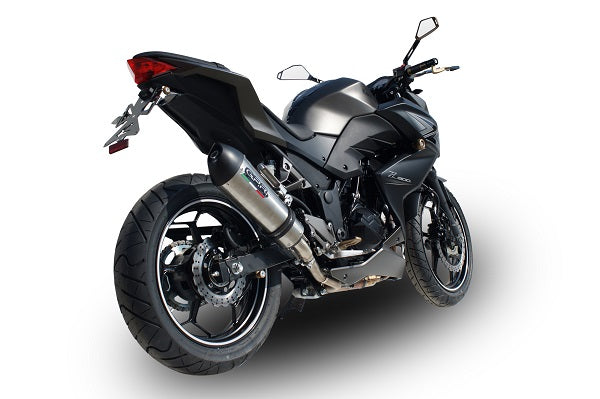 GPR Exhaust System Kawasaki Z300 2014-2017, Gpe Ann. titanium, Slip-on Exhaust Including Removable DB Killer and Link Pipe