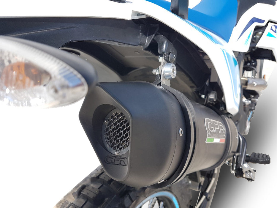 GPR Exhaust System Malaguti Dune 125 2021-2023, Furore Nero, Slip-on Exhaust Including Link Pipe and Removable DB Killer