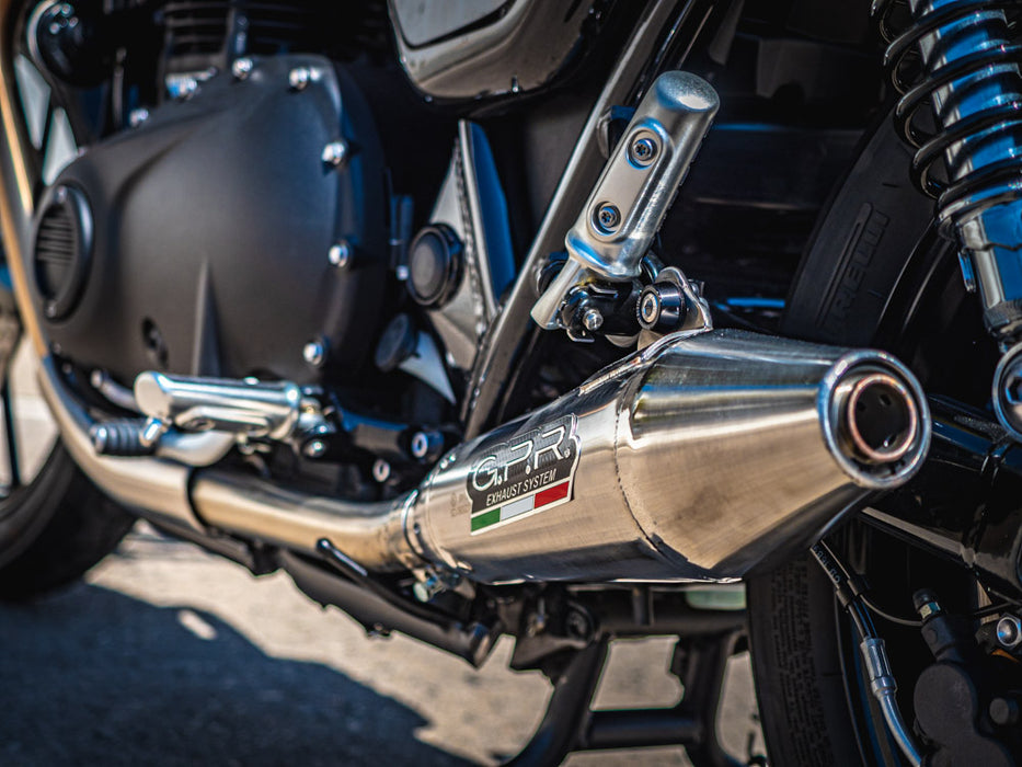 GPR Exhaust System Triumph Street Twin 900 2020-2021, Vintacone, Dual slip-on Including Removable DB Killers and Link Pipes