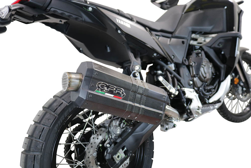 GPR Exhaust System Yamaha Tenere 700 2019-2020, DUNE Poppy, Slip-on Exhaust Including Removable DB Killer and Link Pipe