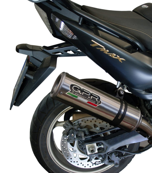 GPR Exhaust System Yamaha T-Max 500 2001-2011, M3 Titanium Natural, Full System Exhaust, Including Removable DB Killer