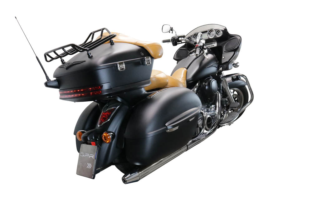 GPR Exhaust Kawasaki Vulcan VN 1700 Voyager ABS 2011-2016, Maxy Deeptone Cruiser, Dual slip-on Including Removable DB Killers and Link Pipes