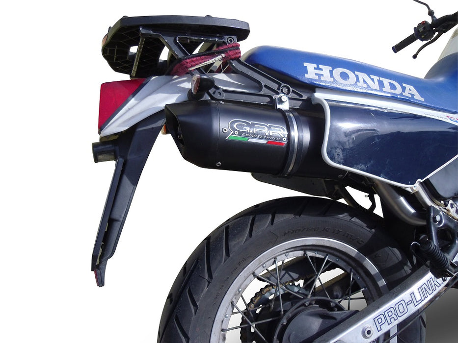 GPR Exhaust System Honda XL600 LM-RM 1985-1989, Furore Nero, Slip-on Exhaust Including Removable DB Killer and Link Pipe