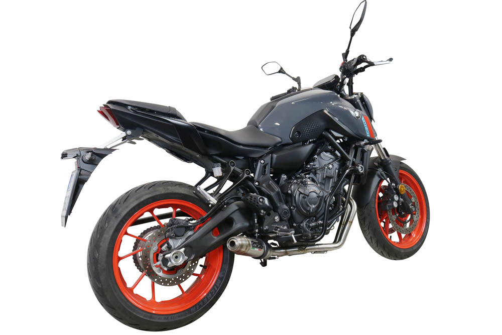 GPR Exhaust System Yamaha MT07 2021-2023, Deeptone Inox, Full System Exhaust, Including Removable DB Killer