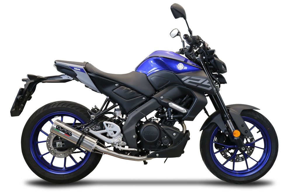 GPR Exhaust System Yamaha Mt 125 2021-2023, M3 Black Titanium, Full System Exhaust, Including Removable DB Killer