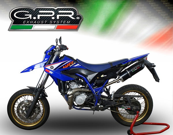 GPR Exhaust System Yamaha WR125X 2009-2014, Furore Nero, Slip-on Exhaust Including Removable DB Killer and Link Pipe