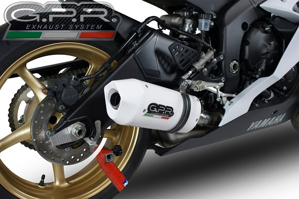 GPR Exhaust System Yamaha Yzf R6 2006-2016, Albus Ceramic, Slip-on Exhaust Including Removable DB Killer and Link Pipe