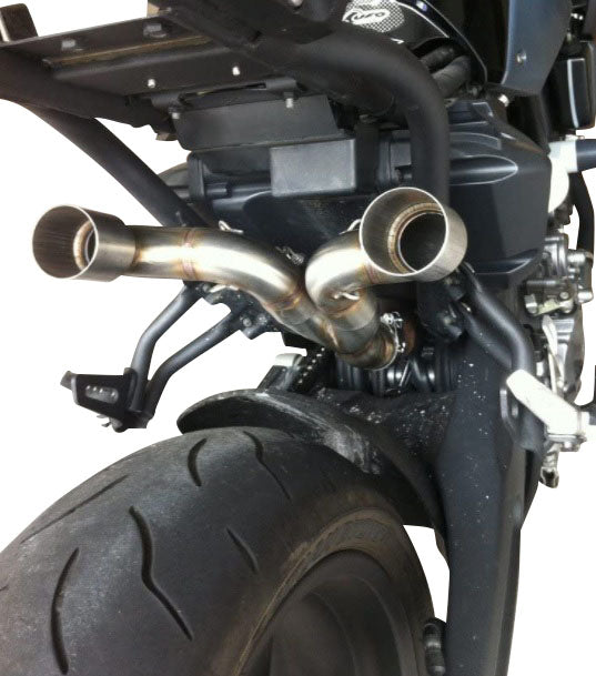 GPR Exhaust System Yamaha MT03 660 2006-2013, Gpe Ann. titanium, Dual slip-on Including Removable DB Killers and Link Pipes