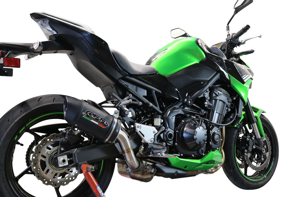 GPR Exhaust System Kawasaki Z900 - ZR900B Full Power 2021-2023, Furore Evo4 Nero, Slip-on Exhaust Including Removable DB Killer and Link Pipe