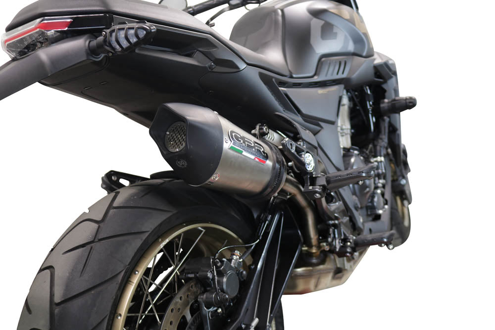 GPR Exhaust Zontes 350 GK 2022-2023, GP Evo4 Titanium, Slip-on Exhaust Including Removable DB Killer and Link Pipe