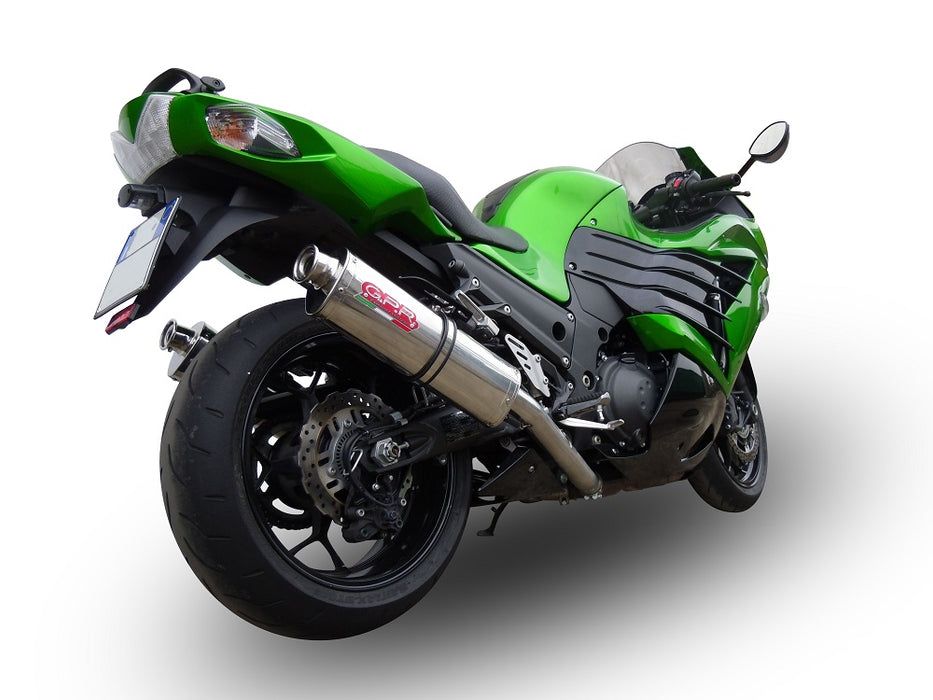 GPR Exhaust System Kawasaki ZZR1400 2017-2020, Trioval, Dual slip-on Including Removable DB Killers and Link Pipes