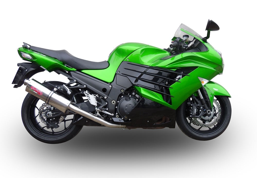 GPR Exhaust System Kawasaki ZZR1400 2012-2016, Trioval, Dual slip-on Including Removable DB Killers and Link Pipes